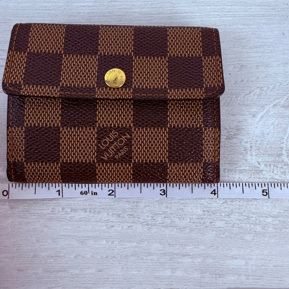 Louis Vuitton Ludlow Wallet Brown Damier Ebene Luxury Classic Coated Canvas